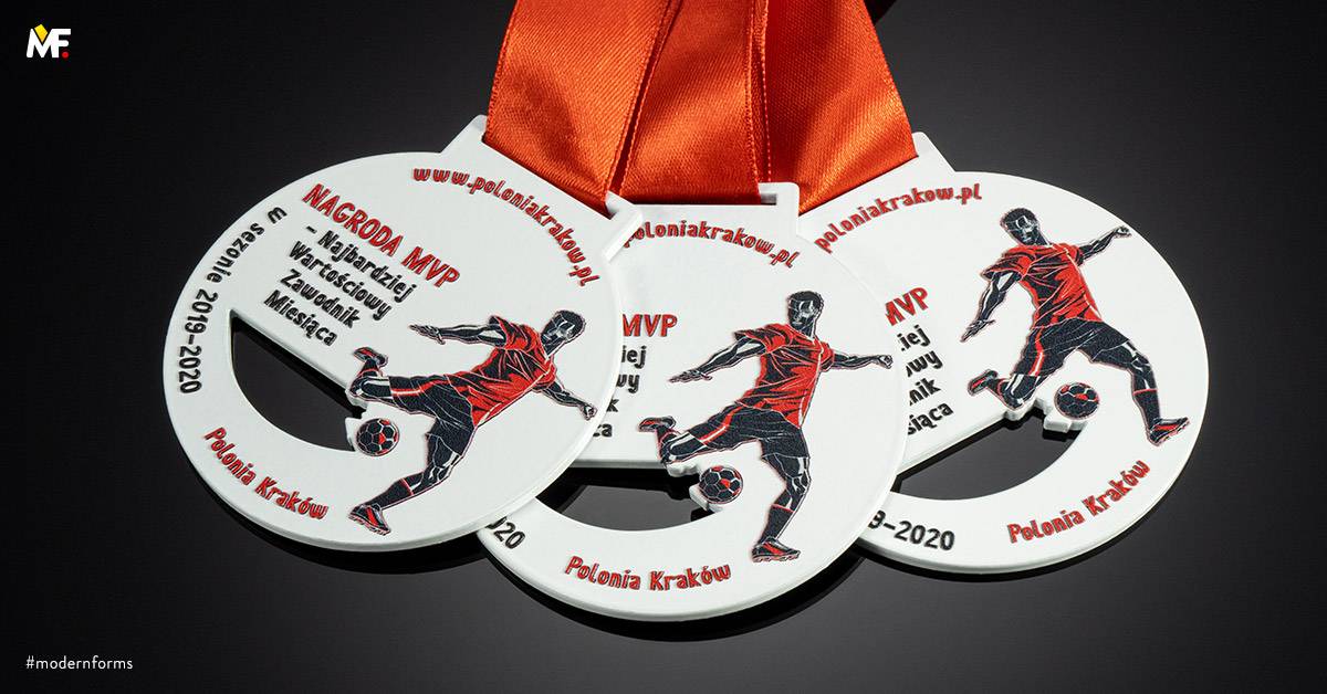 Medals Sport Football Cut outs One-sided Premium Steel White 