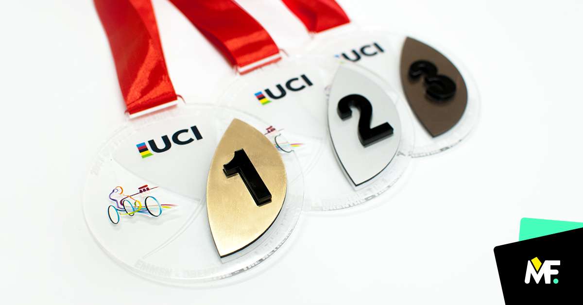 Medals Sport Cycling Colourless Cycling Gold Laminate Medals One-sided Plexiglass Premium Round Sport 