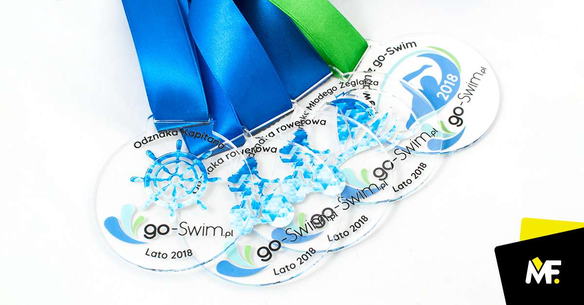 Medals Sport Swimming Colourless Medals One-sided Plexiglass Round Sport Standard Swimming 