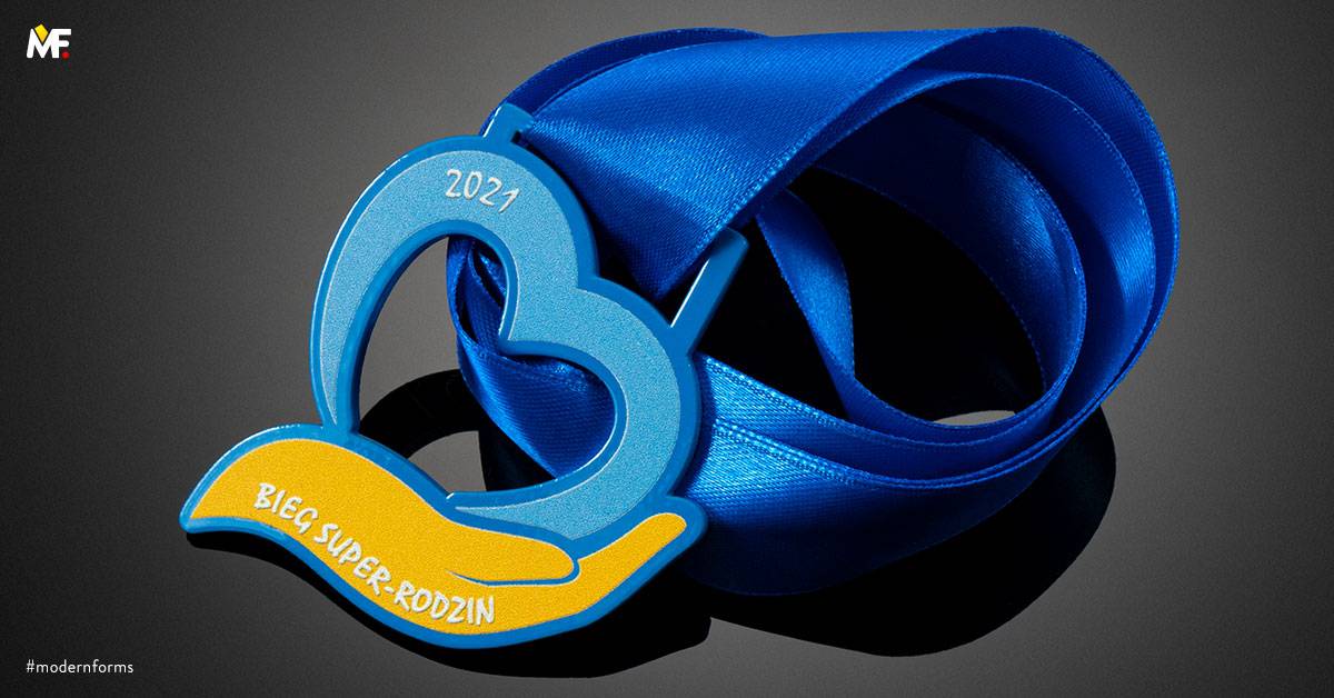 Medals Sport Running Blue Cut outs Double-sided Premium Steel 