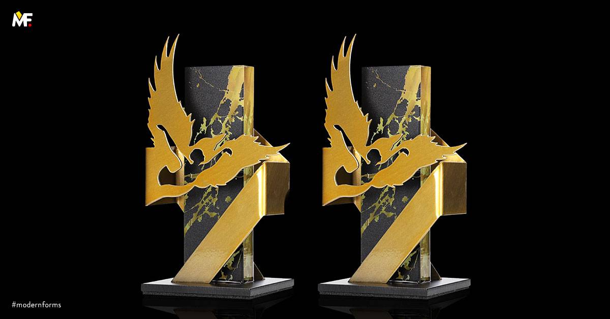 Trophies Sport Dance Black Custom Exclusive Gold Plexiglass Stainless steel Steel 