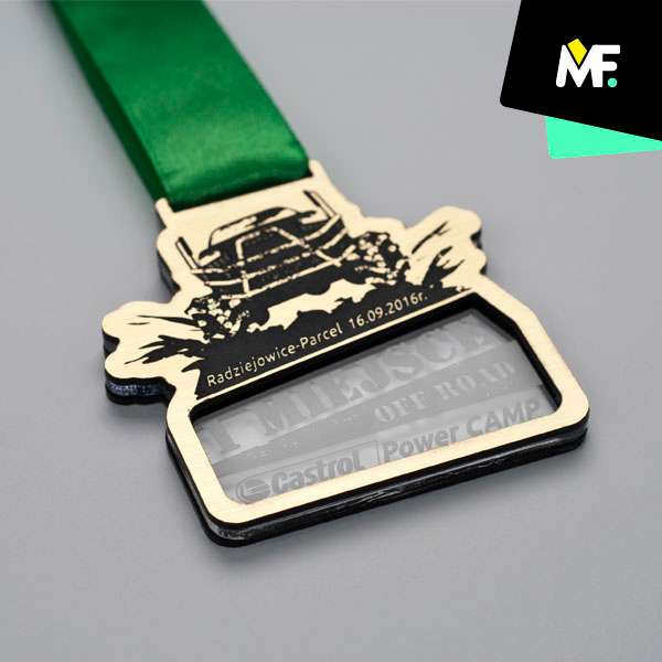 Medals Sport Motosport Brown Colourless Custom Exclusive Gold Laminate Medals Motosport One-sided Plexiglass Silver Sport 