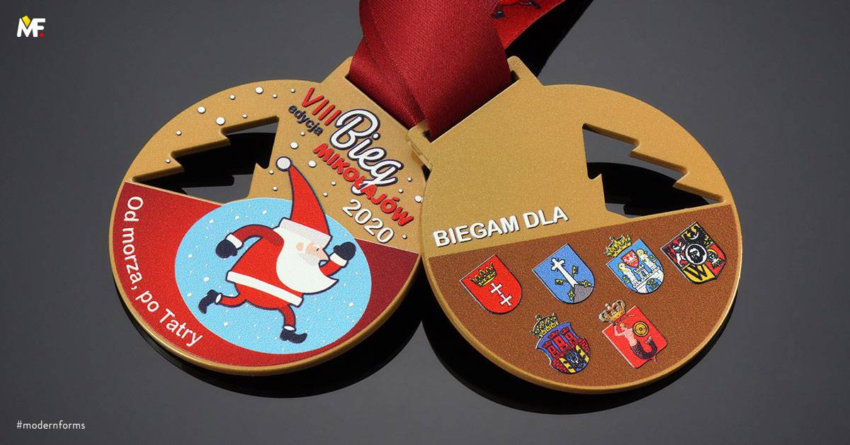 Medals Commemorative Christmas Cut outs Double-sided Gold Premium Steel 