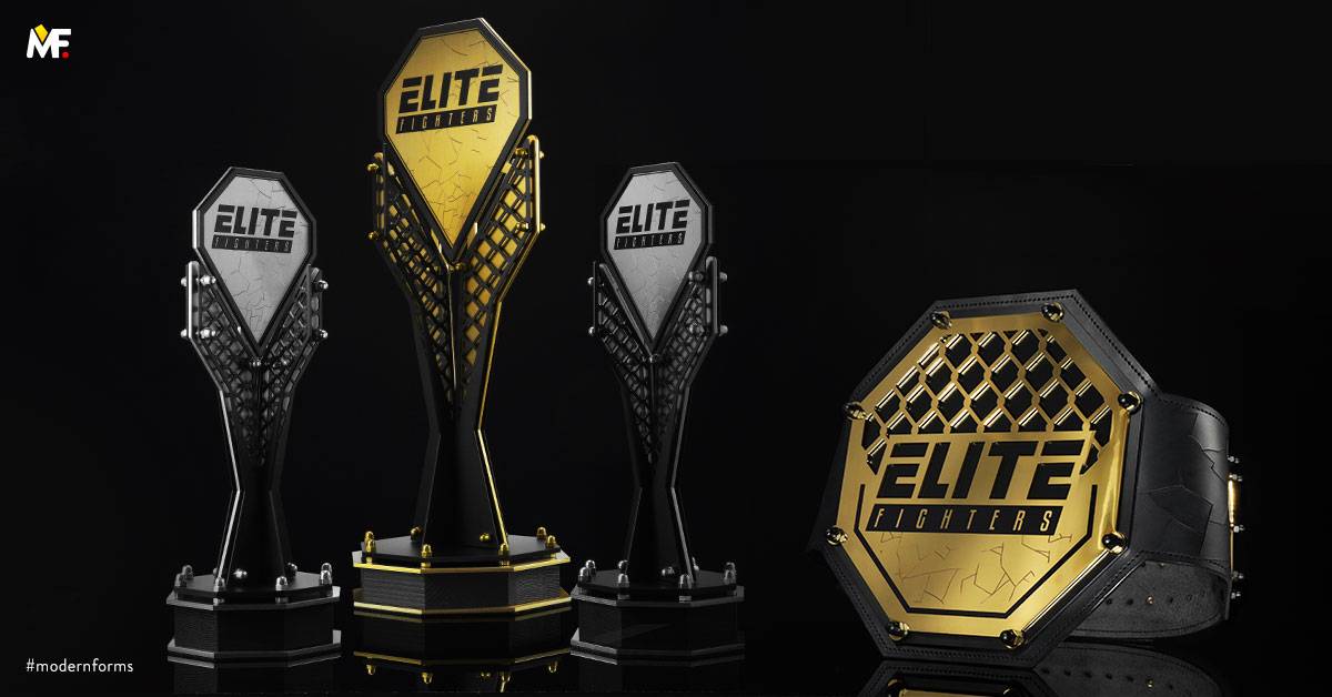Trophies Sport Martial arts Black Custom Exclusive Gold One-sided Stainless steel Steel Wood 