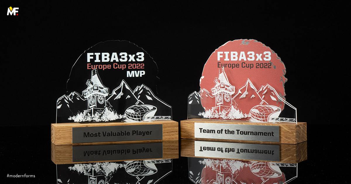 Trophies Sport Basketball Black Plexiglass Premium Stainless steel Steel Wood 