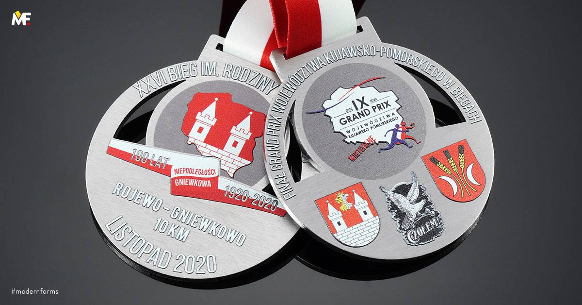 Medals Sport Running Cut outs Double-sided Premium Silver Stainless steel 