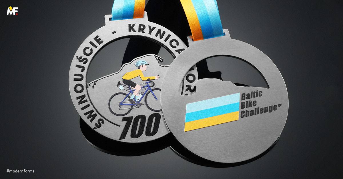 Medals Sport Cycling Cut outs Double-sided Premium Silver Stainless steel 