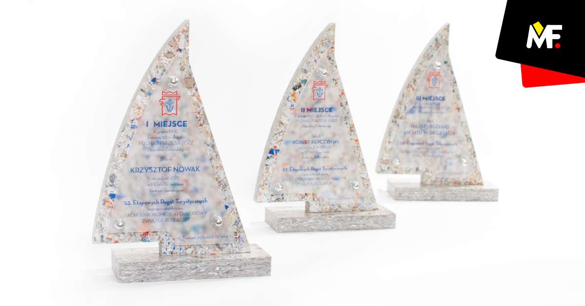 Trophies Sport Water sports Plexiglass Premium Recycled material Satin Sport Trophies Water sports 