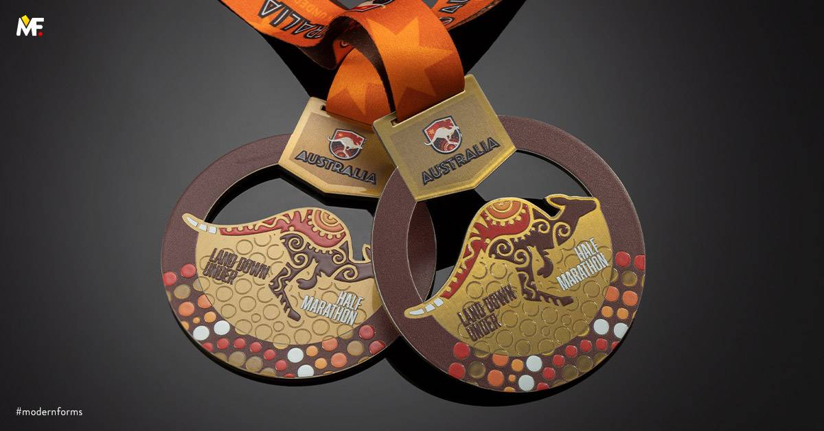 Medals Sport Running Cut outs Exclusive Gold One-sided Stainless steel 