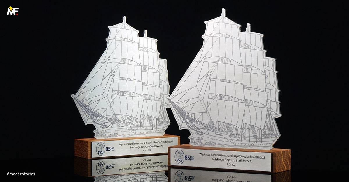 Trophies Commemorative Jubilees, anniversaries Custom One-sided Silver Stainless steel Standard Wood 