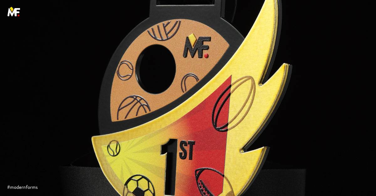 Medals Sport Other for sport Black Cut outs Gold One-sided Premium Stainless steel Steel 