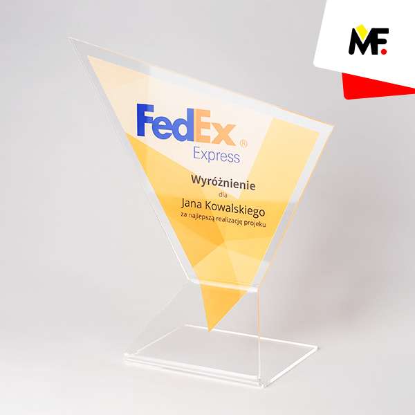 Trophies Colourless Custom Plexiglass Standard Trophies Yellow 