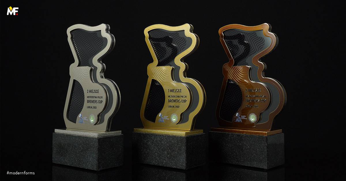 Trophies Occasional Industry events Brown Gold Granite Plexiglass Premium Stainless steel 