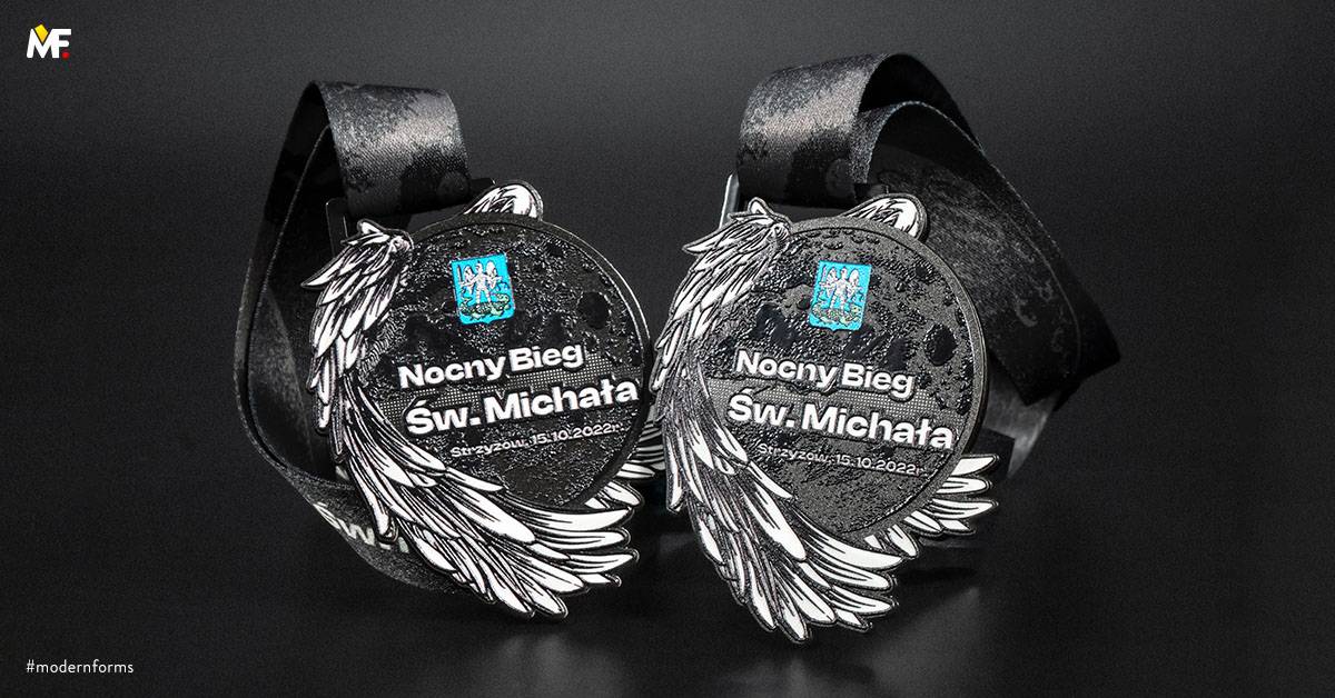 Medals Sport Running Black Standard Steel 
