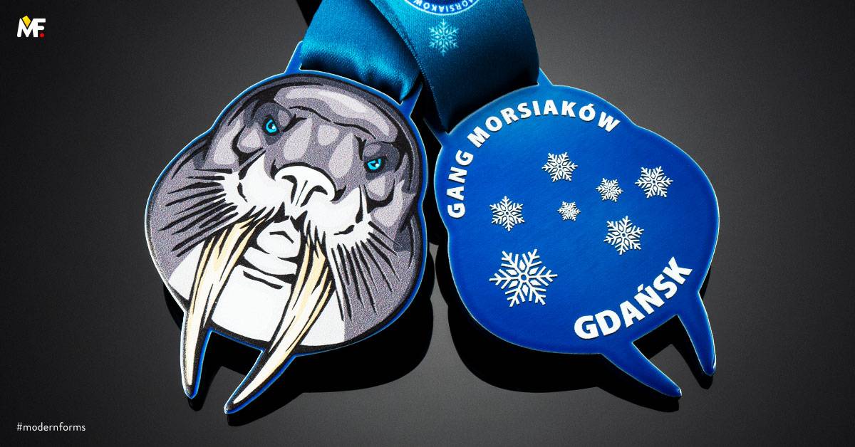Medals Sport Winter sports Blue Custom Double-sided Premium Stainless steel 