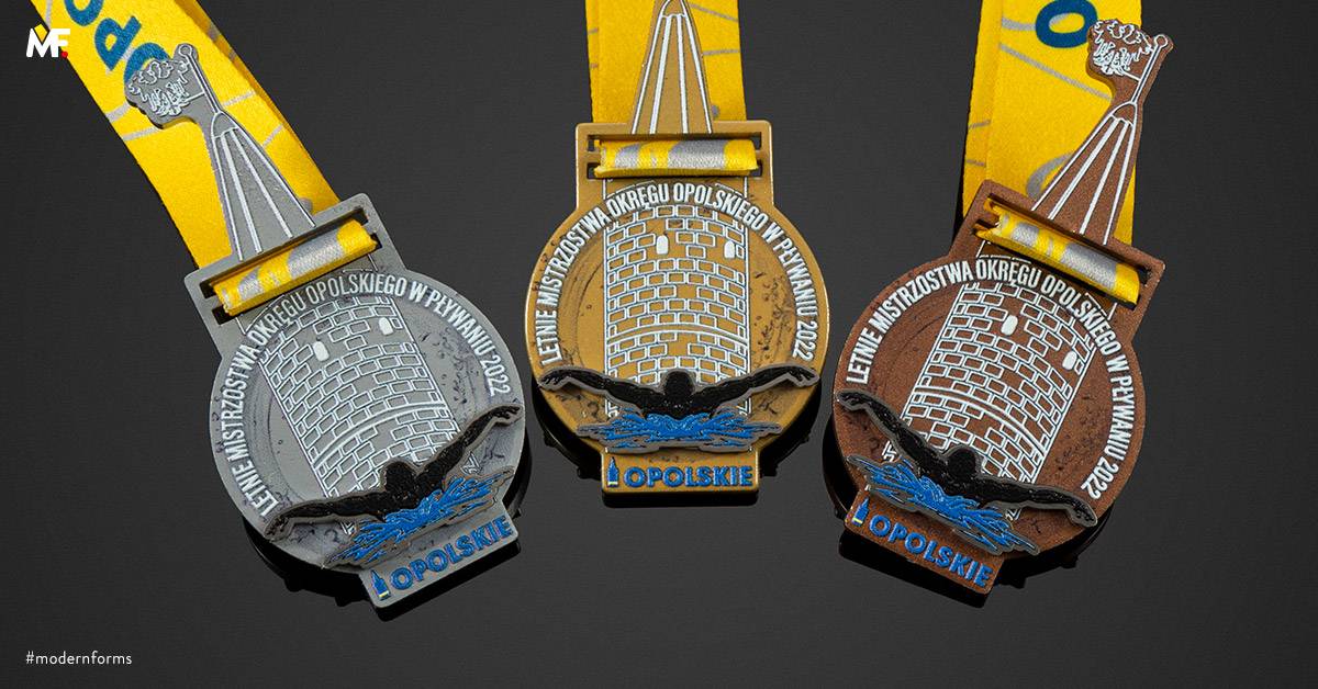 Medals Sport Swimming Brown Gold Premium Silver Stainless steel Steel 