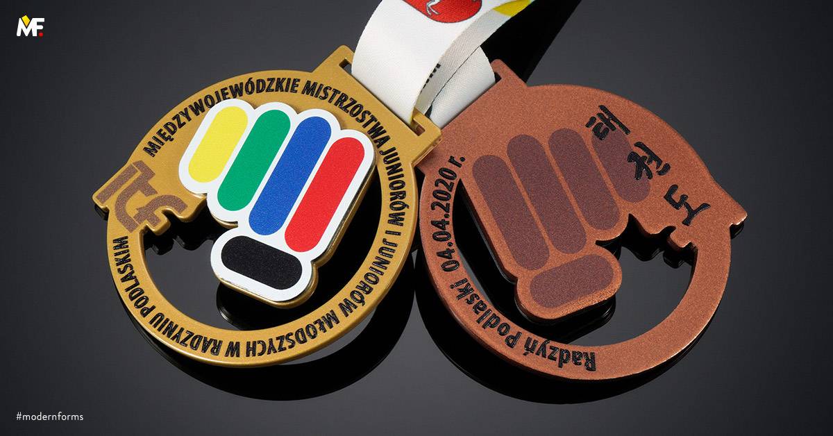 Medals Sport Martial arts Brown Cut outs Double-sided Gold Premium Silver Stainless steel Steel 