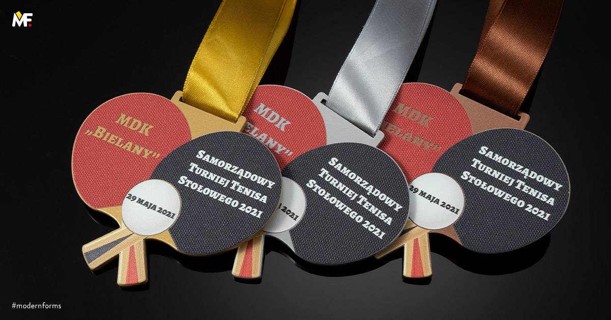 Medals Sport Table tennis Brown Custom Gold One-sided Premium Silver Steel 