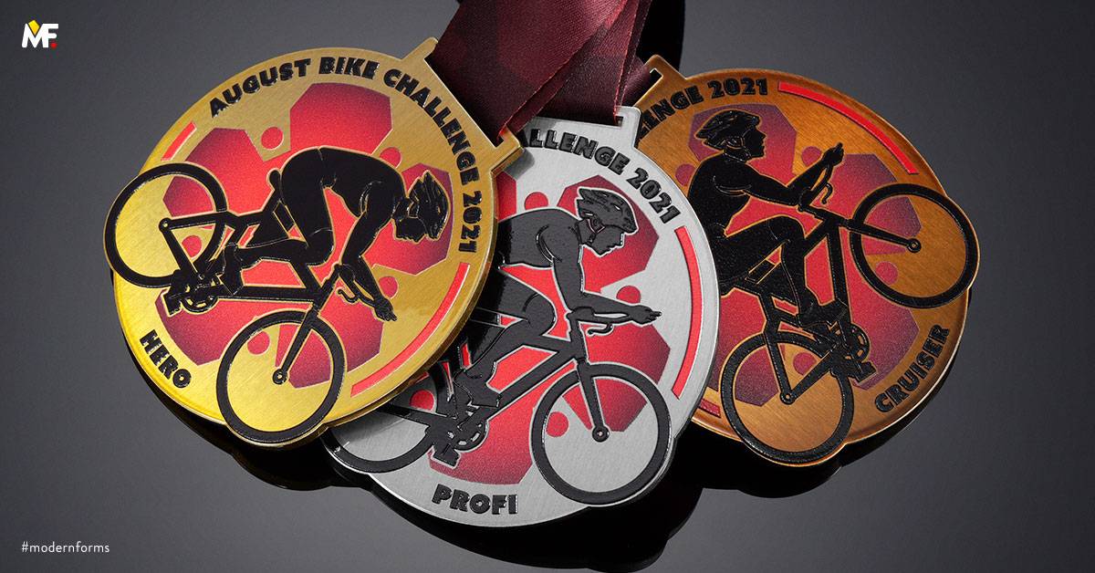 Medals Sport Cycling Brown Custom Gold One-sided Premium Silver Stainless steel 
