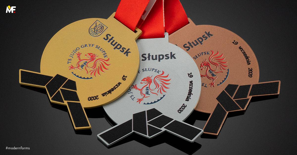 Medals Sport Martial arts Brown Custom Double-sided Gold Premium Silver Steel 