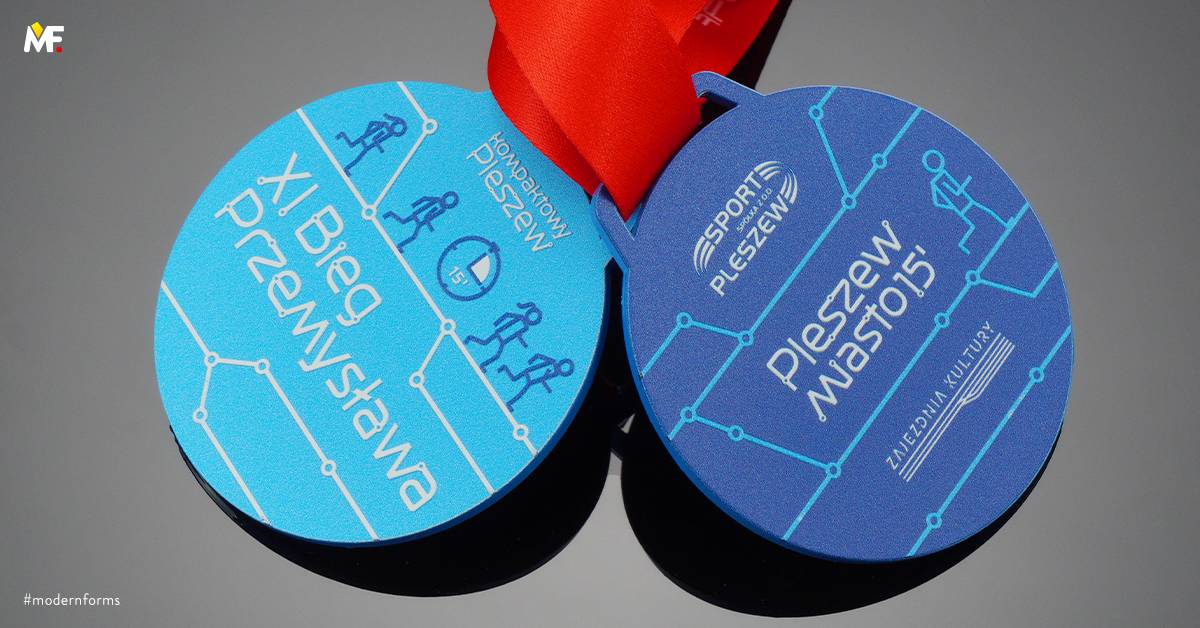 Medals Sport Running Custom Double-sided Navy blue Premium Steel 