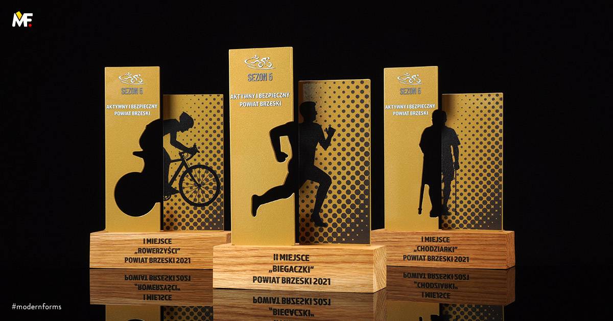 Trophies Sport Cycling Custom Gold One-sided Standard Steel Wood 