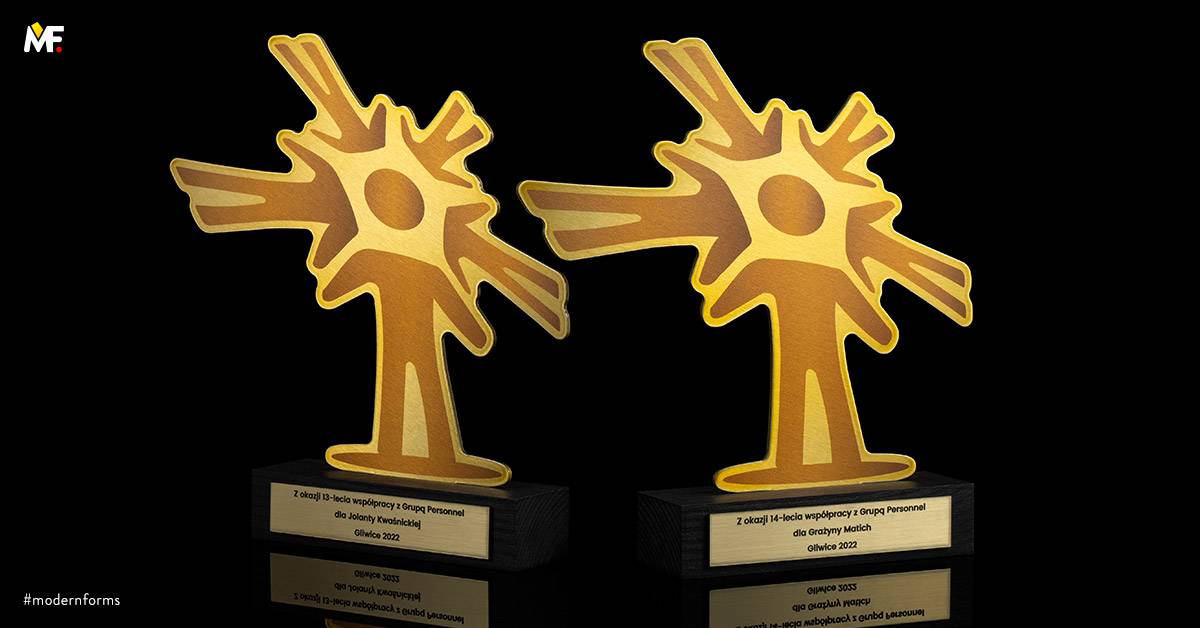 Trophies Commemorative For the employee, for the employer Gold Premium Stainless steel Wood 