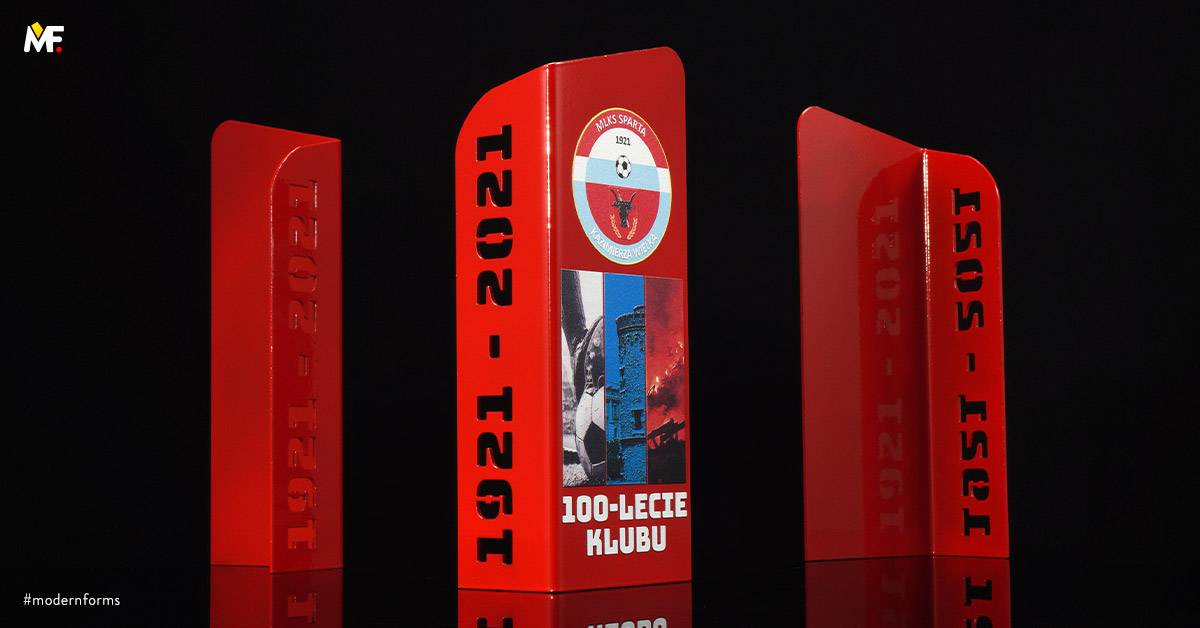 Trophies Commemorative Jubilees, anniversaries Cut outs One-sided Premium Red Steel 