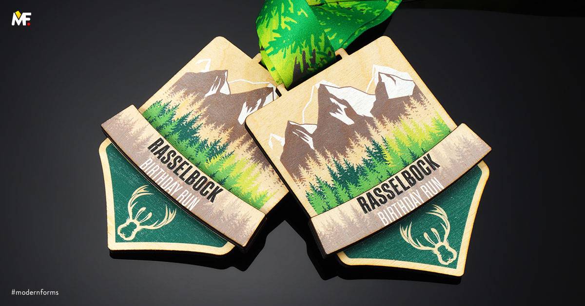 Medals Sport Running Custom Exclusive One-sided Plywood 