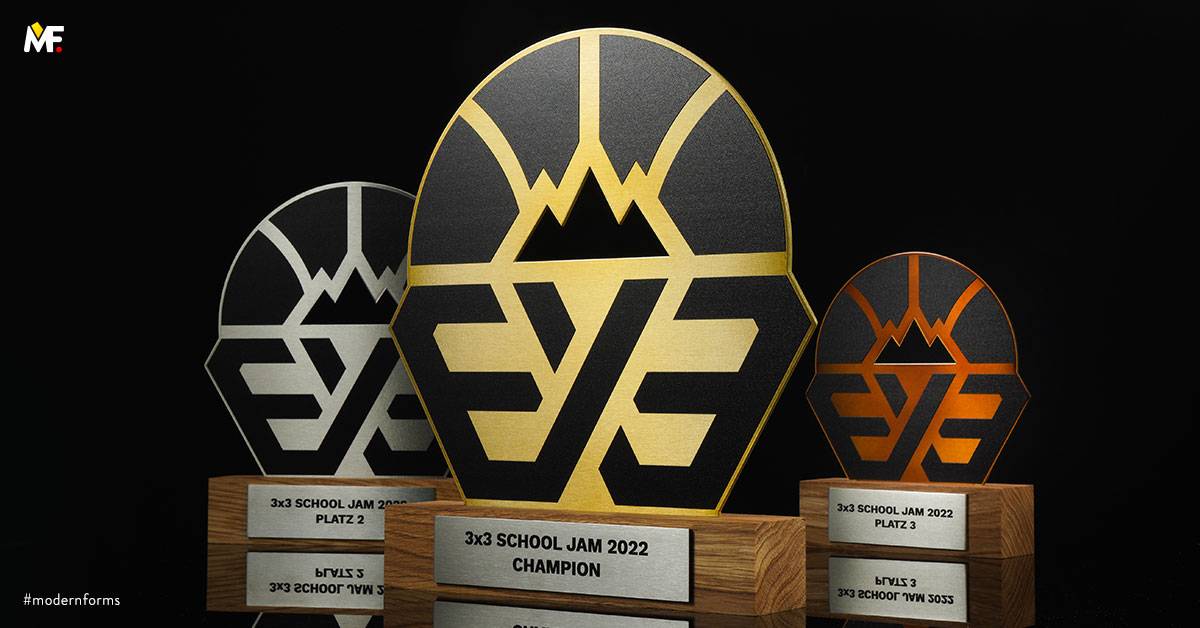 Trophies Sport Basketball Gold Premium Stainless steel Wood 