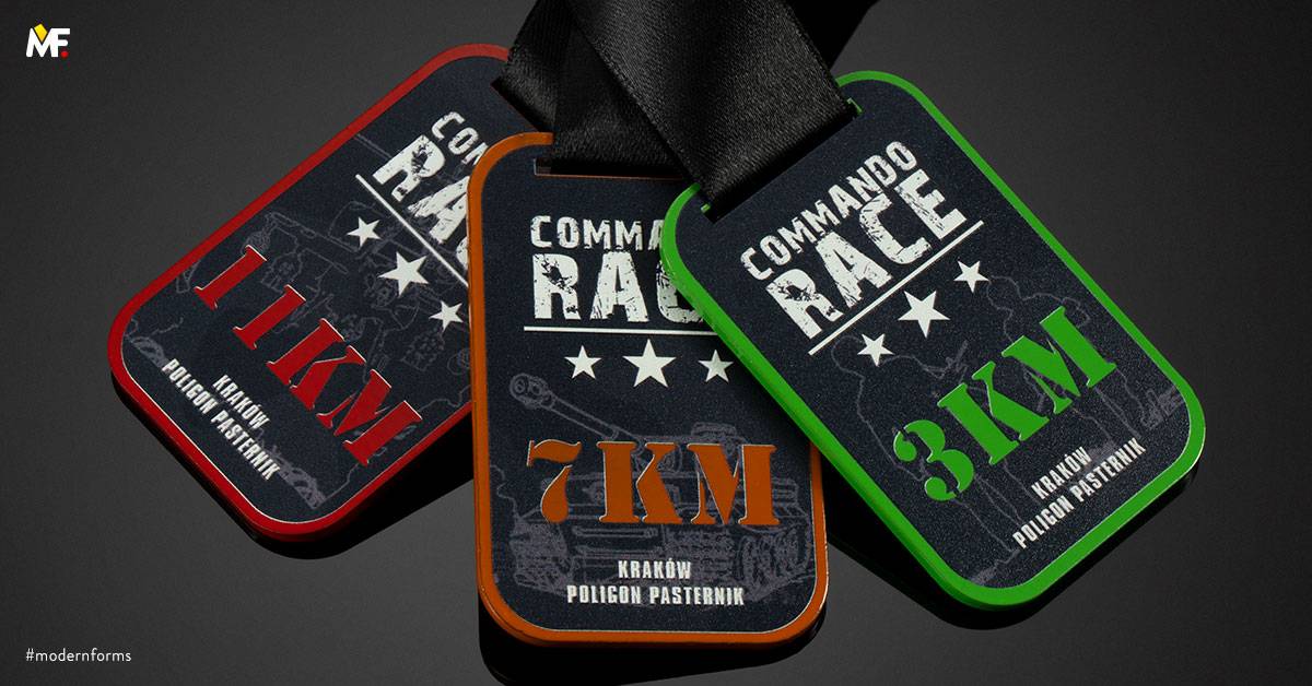 Medals Sport Running Black Custom One-sided Premium Steel 