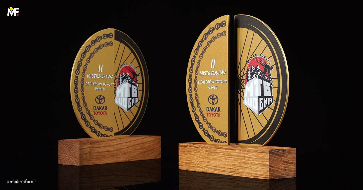 Trophies Sport Cycling Custom Gold One-sided Standard Steel Wood 