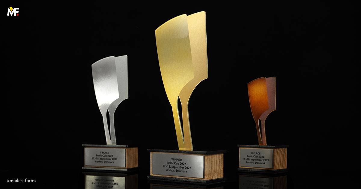 Trophies Sport Water sports Black Brown Gold Premium Stainless steel Wood 