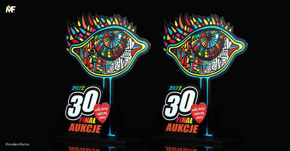Trophies Commemorative Special awards Black Cut outs One-sided Premium Steel 