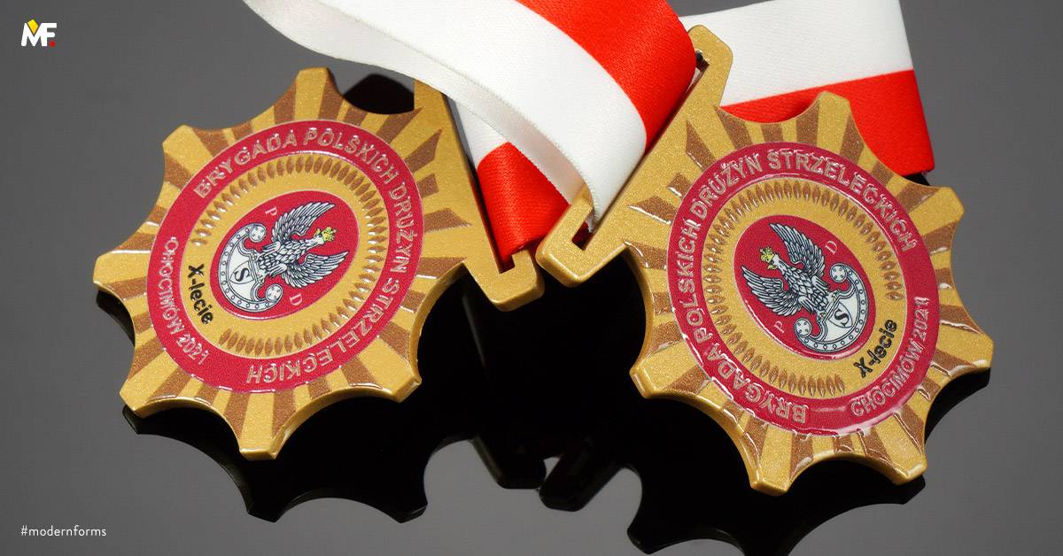 Medals Commemorative Uniformed services Custom Gold One-sided Premium Steel 