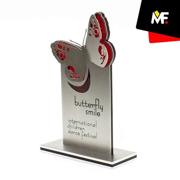 Trophies Sport Dance Black steel Custom Dance Exclusive Plexiglass Red Silver Sport Trophies 