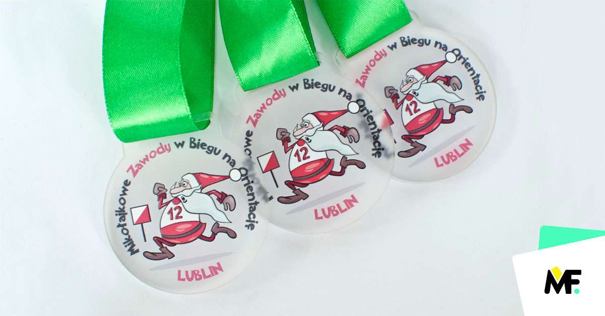 Medals Commemorative Sport For St Nicholas’ Day Running Commemorative For St Nicholas’ Day Medals One-sided Plexiglass Round Running Sport Standard 