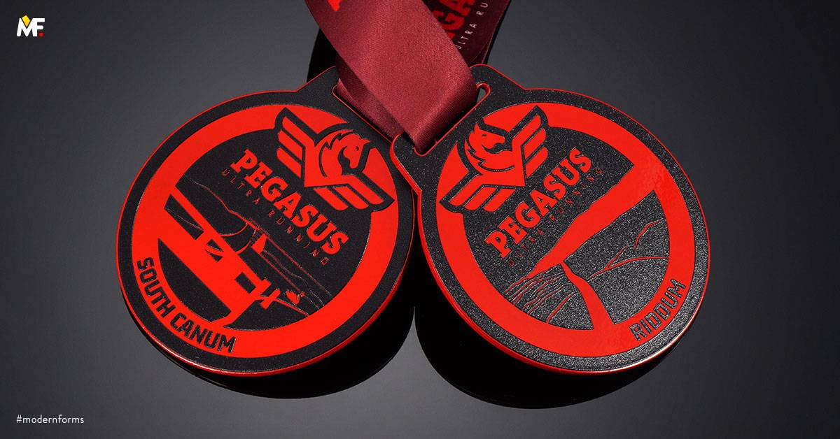Medals Sport Running Custom Exclusive One-sided Red Steel 