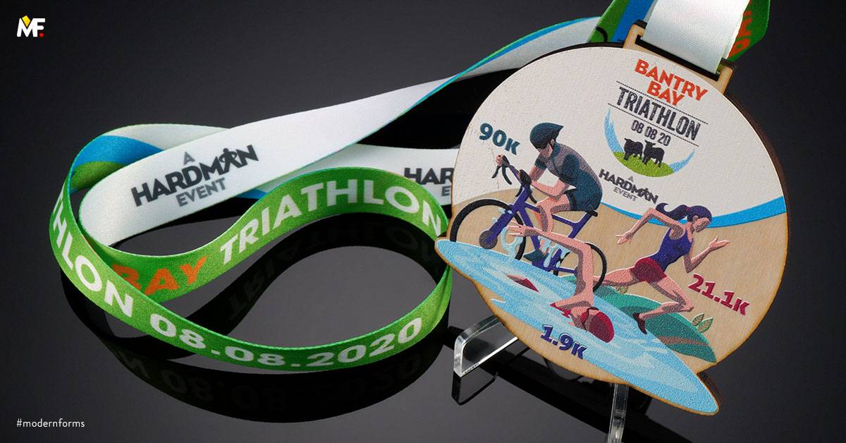 Medals Sport Triathlon Custom One-sided Plywood Premium 