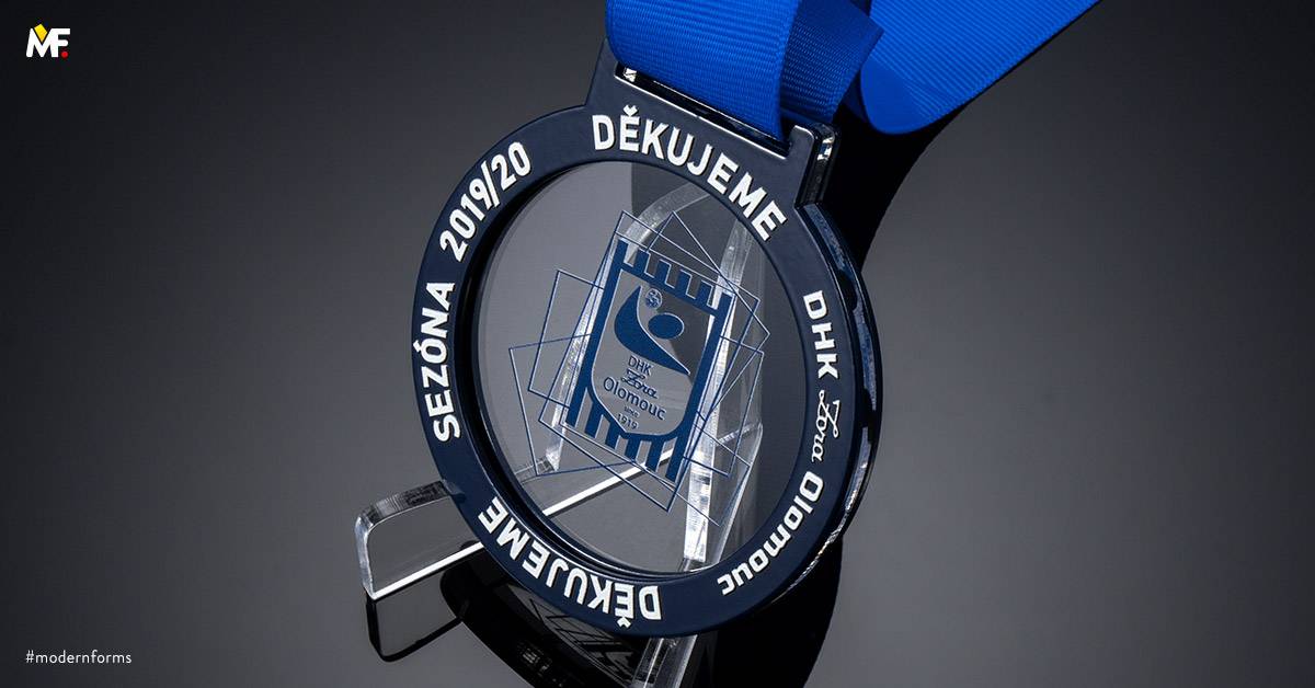 Medals Commemorative Thanks, Congratulations Custom Exclusive Navy blue One-sided Plexiglass Steel 