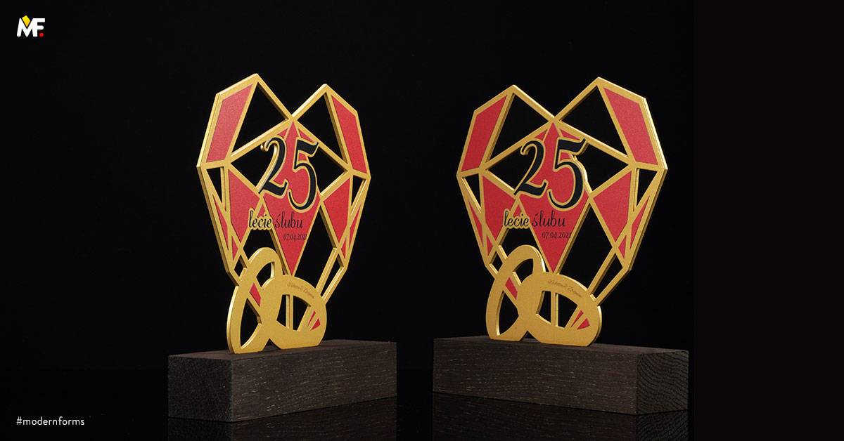 Trophies Commemorative For loved ones Cut outs Gold Premium Steel Wood 