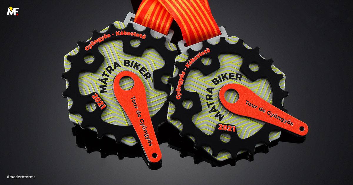 Medals Sport Cycling Custom One-sided Premium Silver Steel 