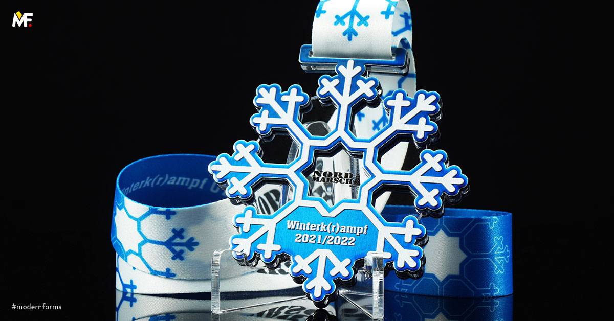 Medals Sport Winter sports Blue Custom Exclusive One-sided Plexiglass Stainless steel 