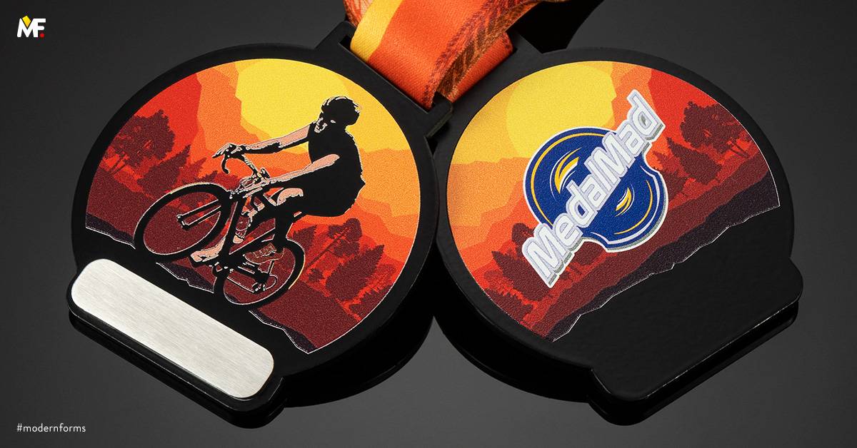Medals Sport Cycling Black Custom Double-sided Premium Stainless steel Steel 