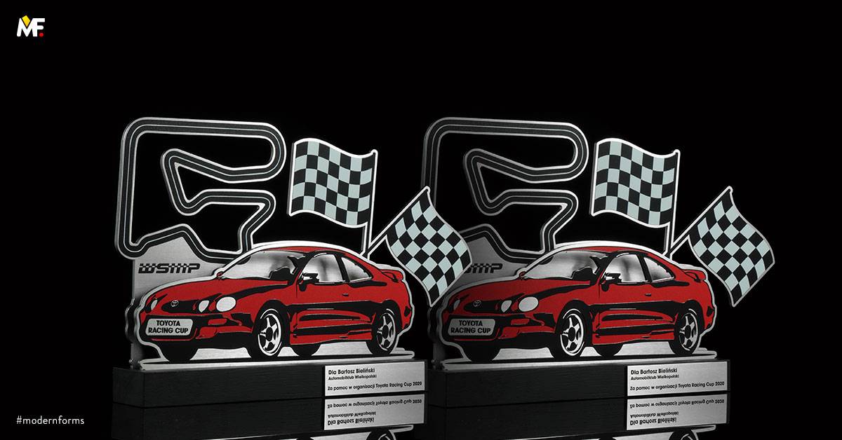 Trophies Sport Motosport Cut outs One-sided Premium Silver Stainless steel Wood 