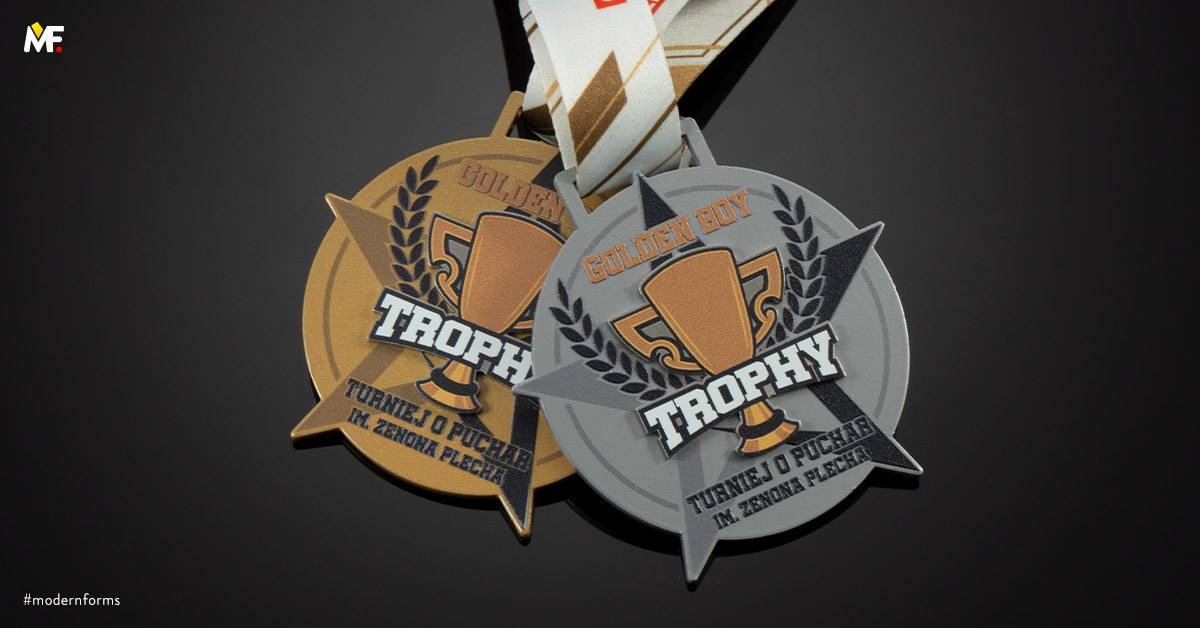 Medals Sport Motosport Brown Custom Gold One-sided Premium Silver Steel 