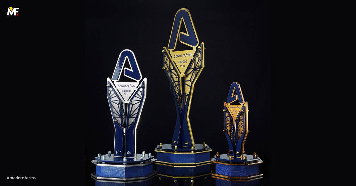 Trophies Commemorative Other for business Exclusive Gold Navy blue Stainless steel Steel Wood 