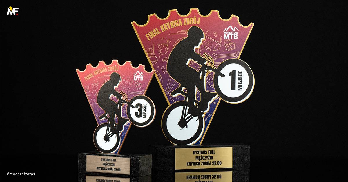 Trophies Sport Cycling Brown Gold Premium Silver Steel Wood 