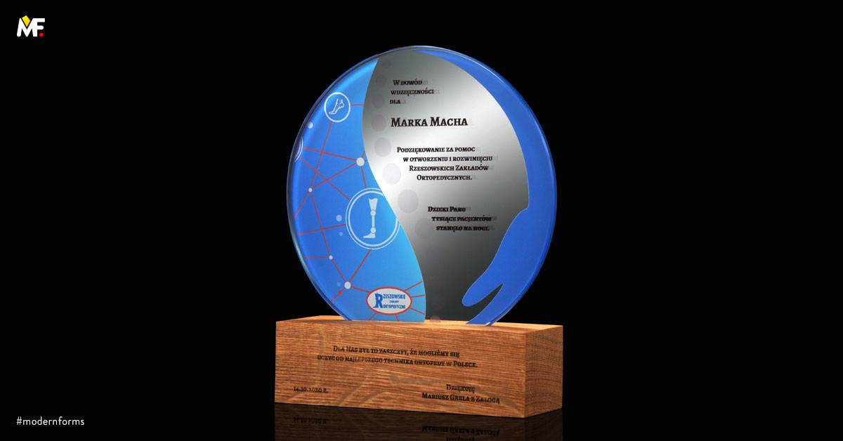 Trophies Commemorative Thanks, Congratulations Glass Standard Standard Wood 