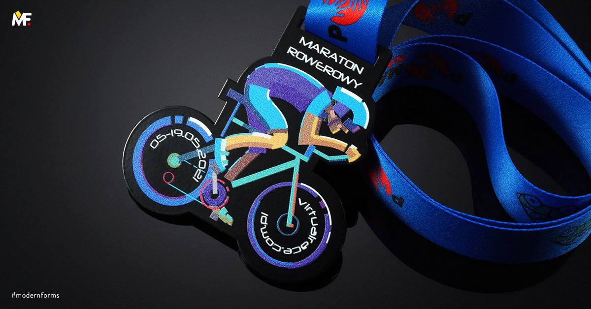 Medals Sport Cycling Black Custom One-sided Premium Steel 